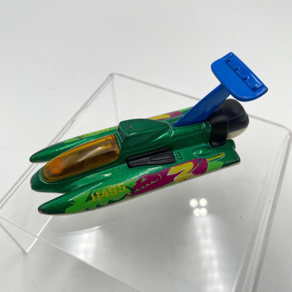 Vintage Matchbox Hydroplane 1998 Green Dragon Boat Race Car‎ Toy Kids H499 - Picture 2 of 4